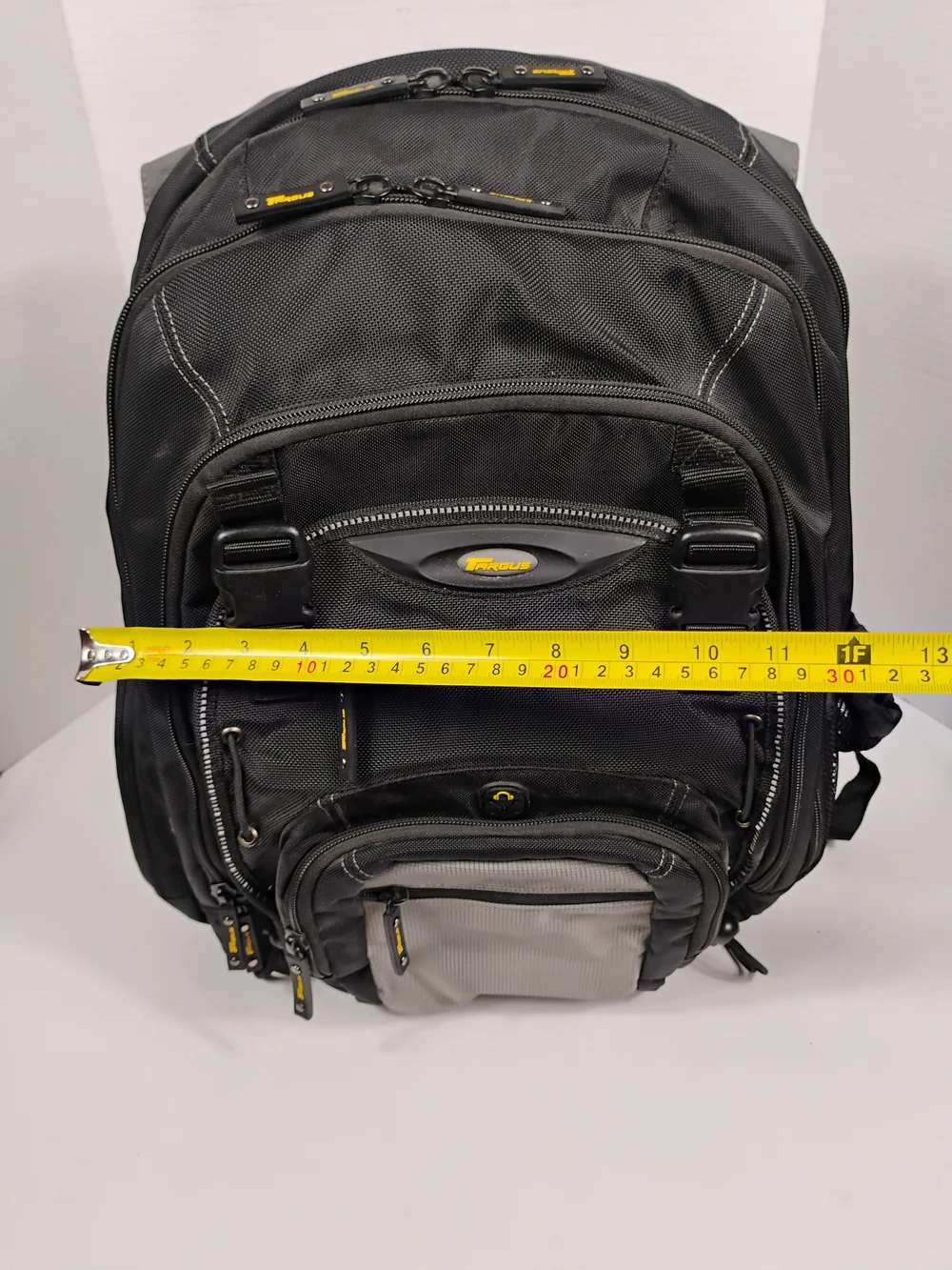 Black and Gray Men's Tech Backpack - Unbranded